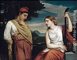 Greek Canvas Paintings - The Greek Lovers